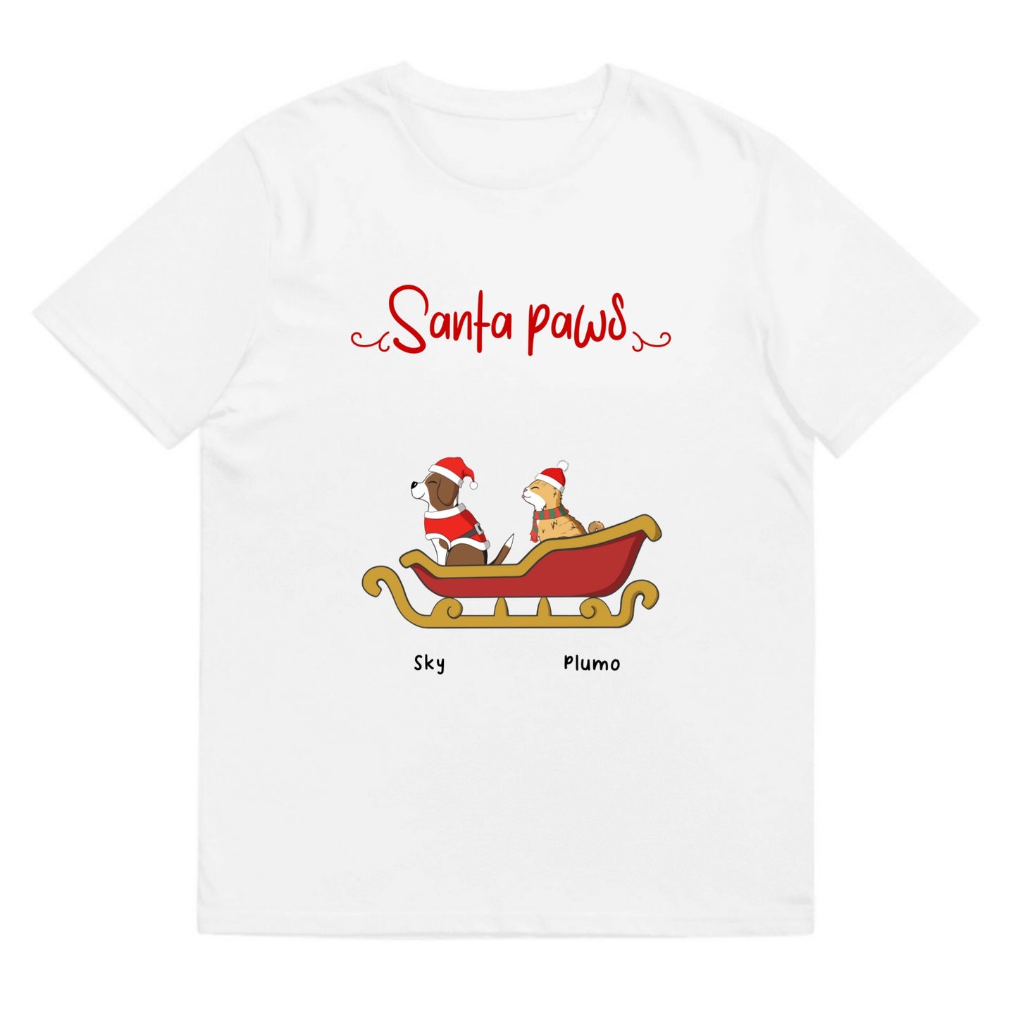 T-shirt Santa paws