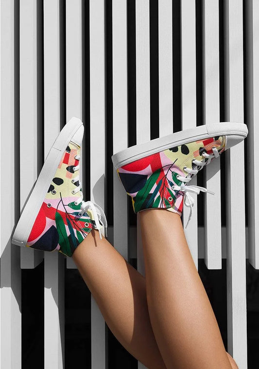 Chaussures montantes en toile pour femmes