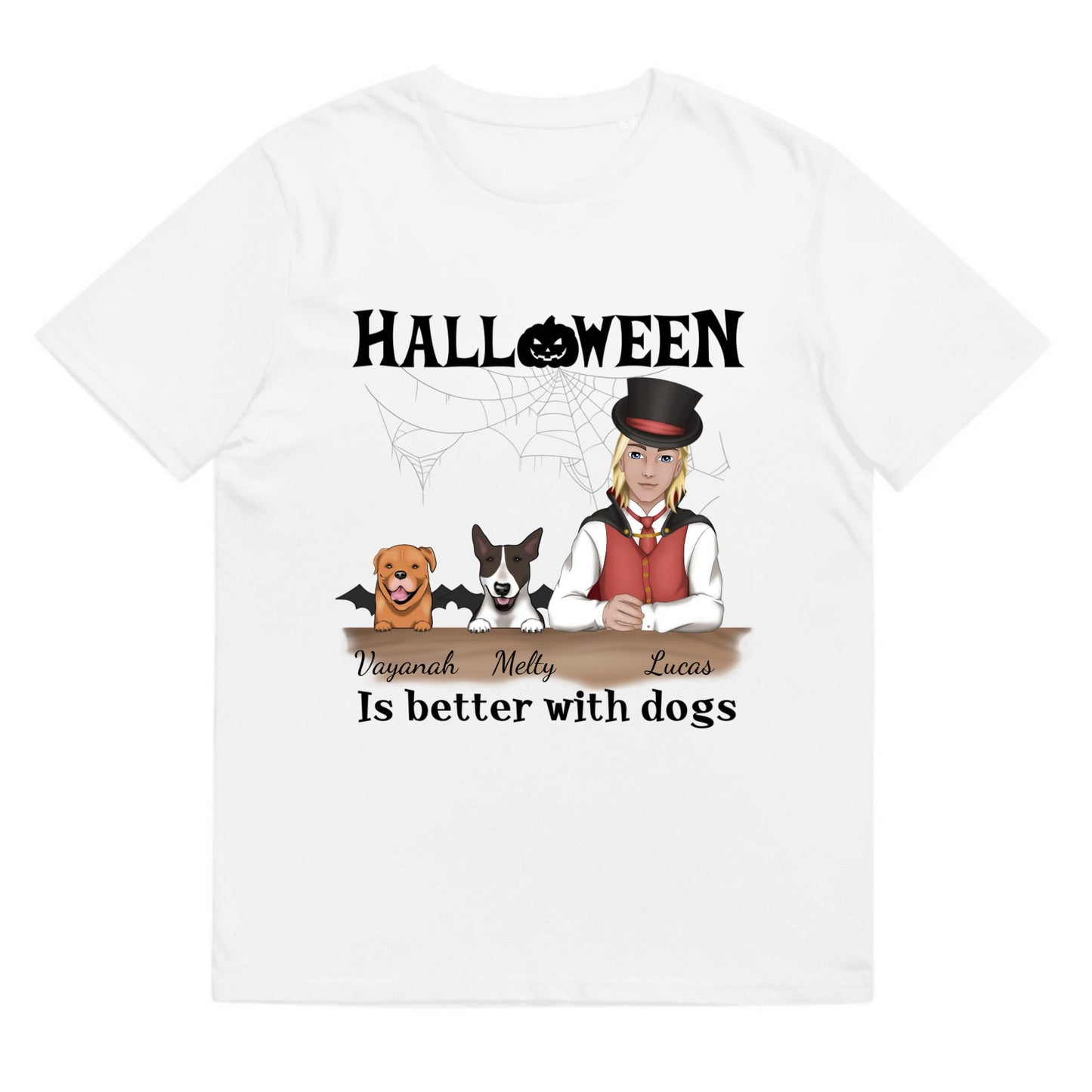 T-shirt Halloween is better with dogs