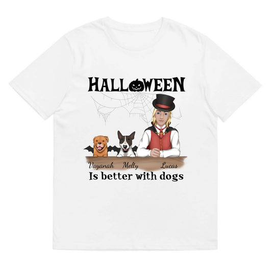 T-shirt Halloween is better with dogs