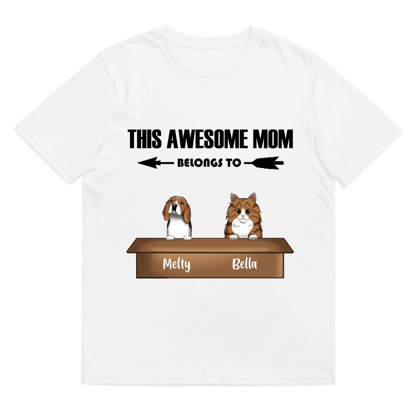 T-shirt this awesome mom chien et chat