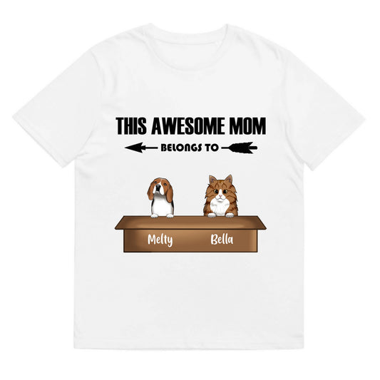 T-shirt this awesome mom chien et chat