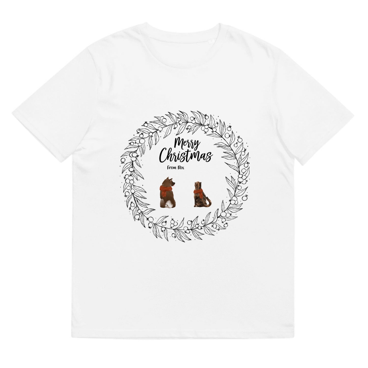 T-shirt Merry christmas animaux