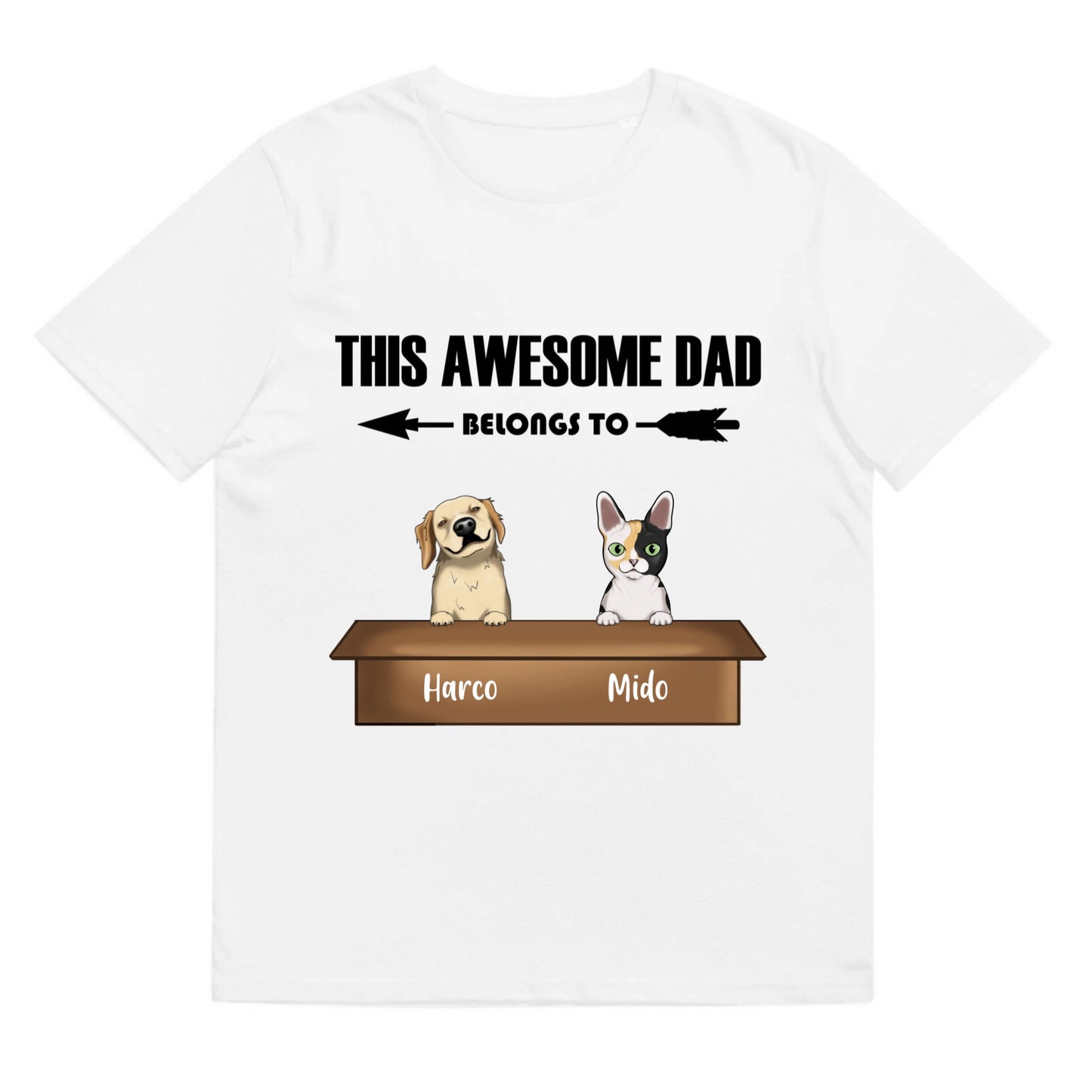 T-shirt this awesome dad belongs to chien et chat