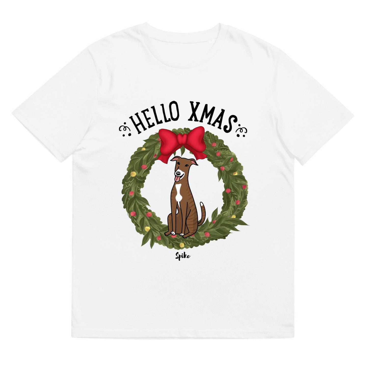 T-shirt Hello Xmas chien