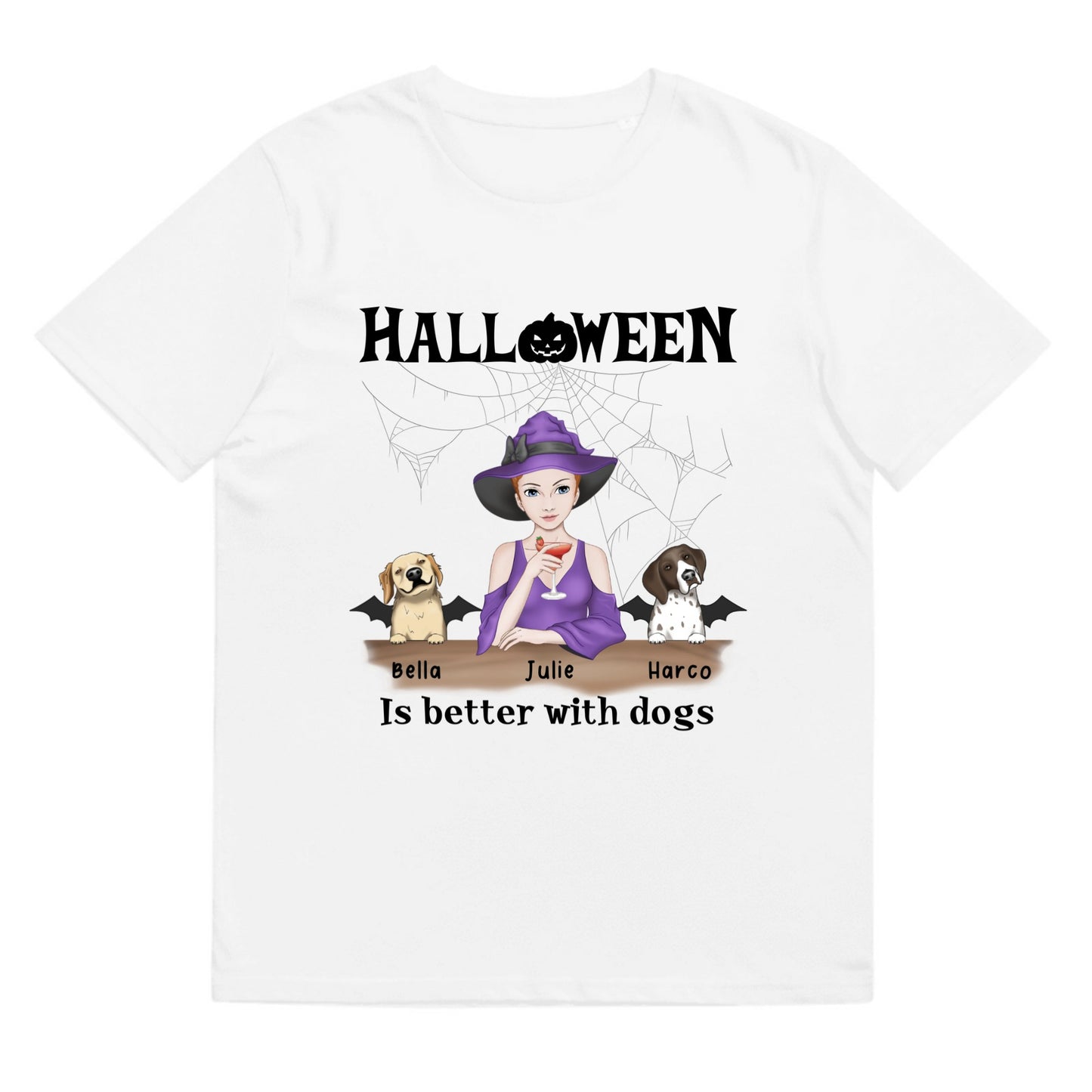 T-shirt Halloween is better with dogs