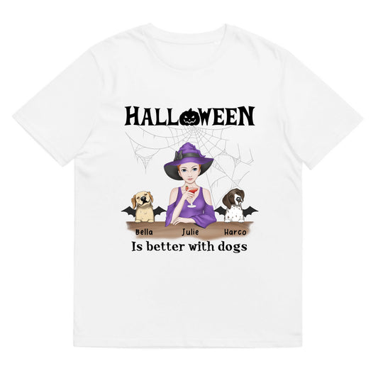 T-shirt Halloween is better with dogs