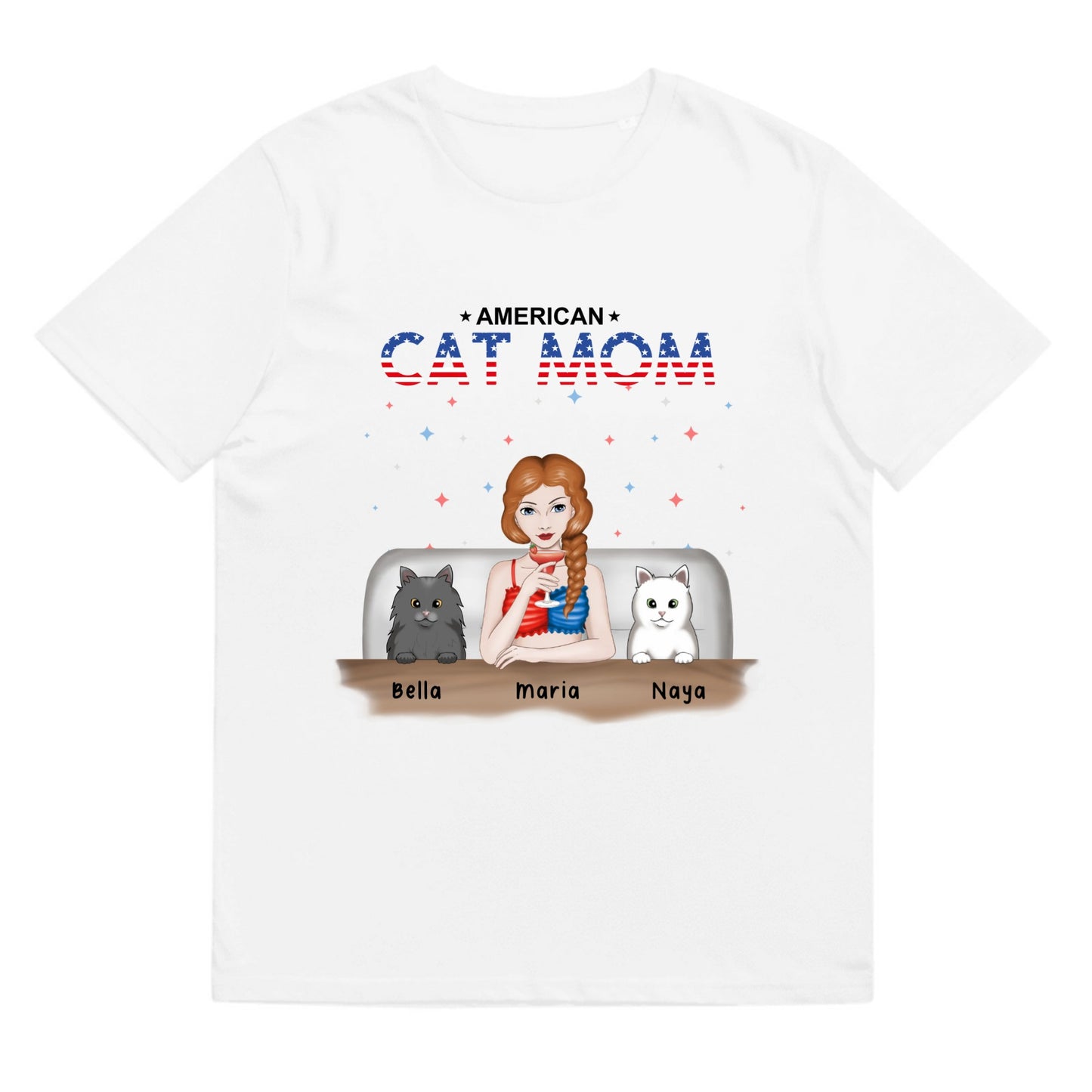 T-shirt American cat mom